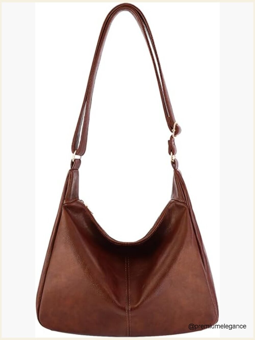 Soft PU Leather Slouchy Hobo Bag Crossbody Shoulder Purse